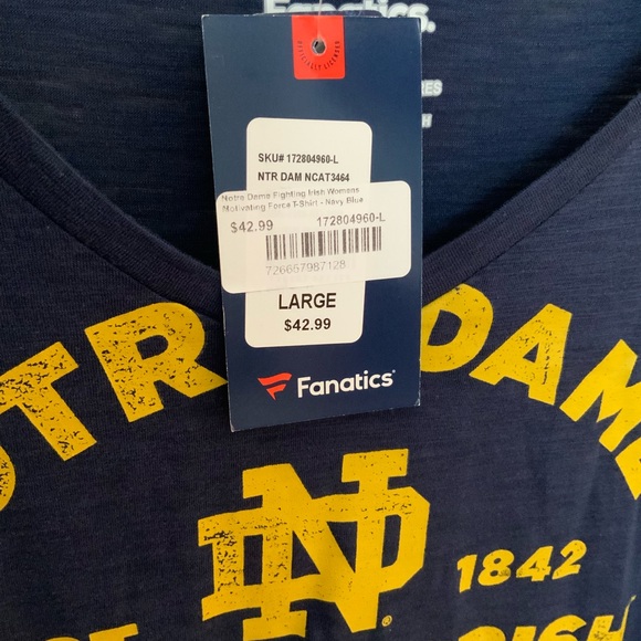 Notre Dame Fighting Irish Navy T shirt NWT - Picture 4 of 5